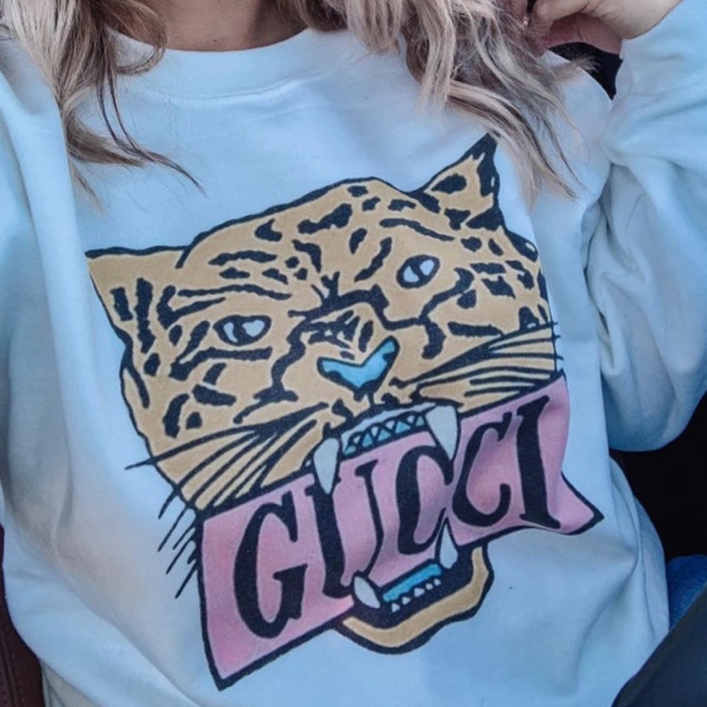 Designer inspired oversized sweat shirt